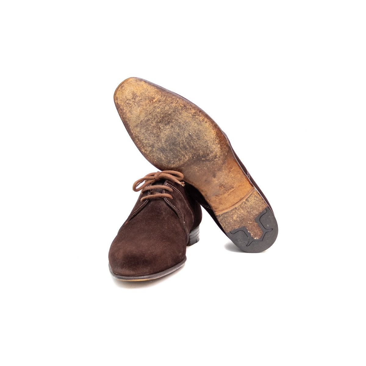 John Lobb John Lobb Clipper Suede Three-Eyelet Derby Shoes Size:US9.5E Size US 9.5 / EU 42-43 - 6 Thumbnail