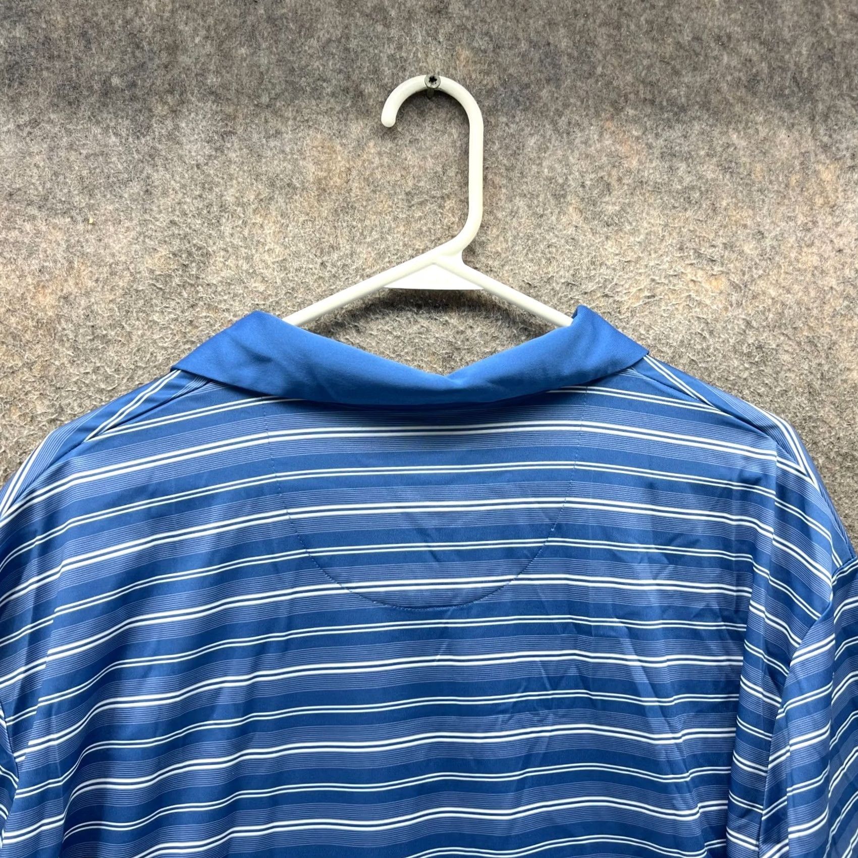 Callaway Callaway Polo Shirt Mens XL Blue Opti Dri Polyester Stripes Golf Extra Large Shirt Short Sleeve Button Logo Striped Casual Sportswear Men Accessories? Size US XL / EU 56 / 4 - 6 Thumbnail