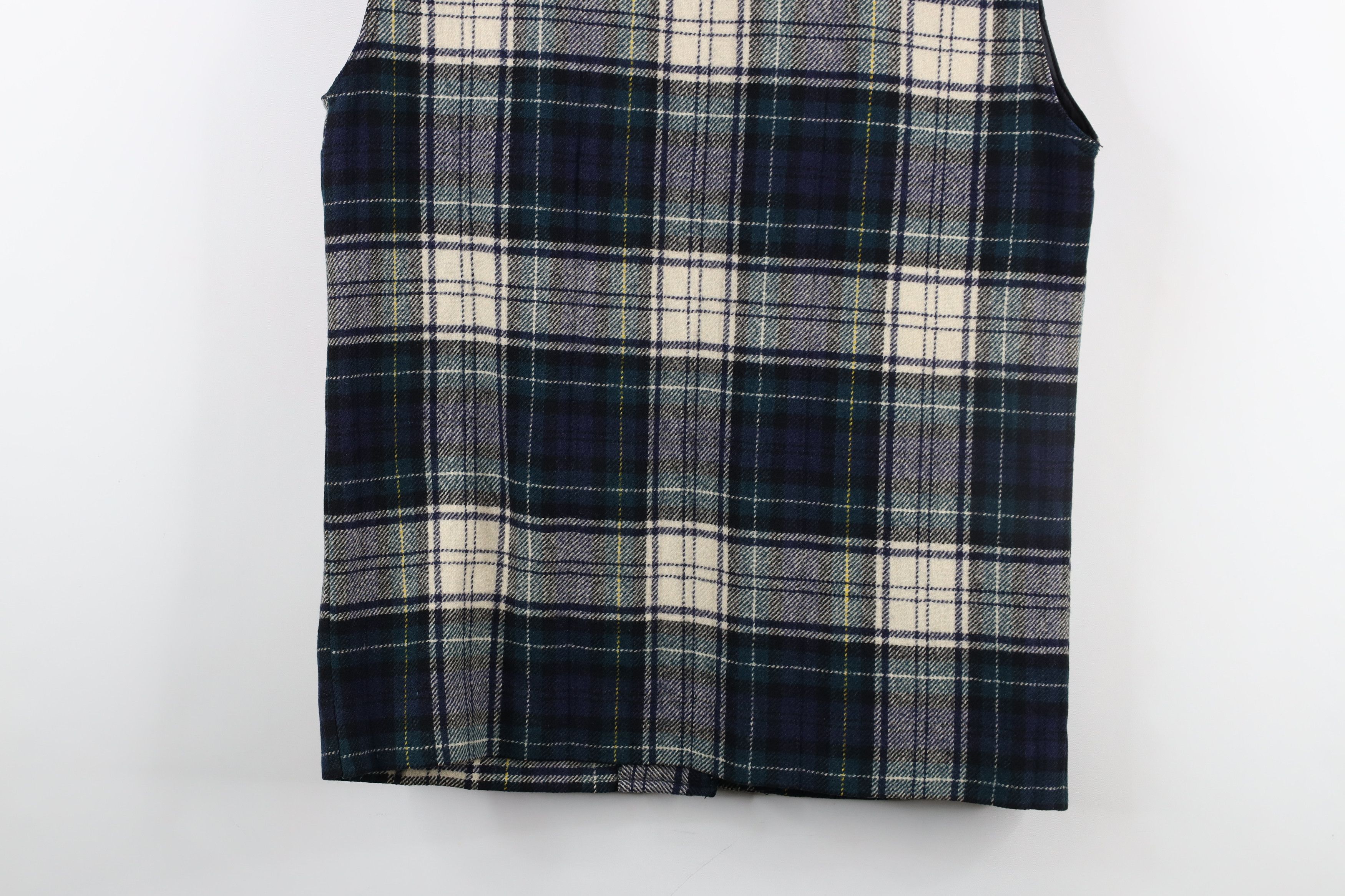 Vintage Vintage 60s 70s Streetwear Wool Button Vest Jacket Plaid USA Size L / US 10 / IT 46 - 14 Thumbnail