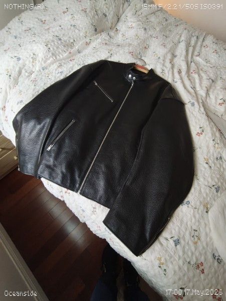 WE11DONE Moto Pebbled Leather Oversized Size US XL / EU 56 / 4 - 9 Thumbnail