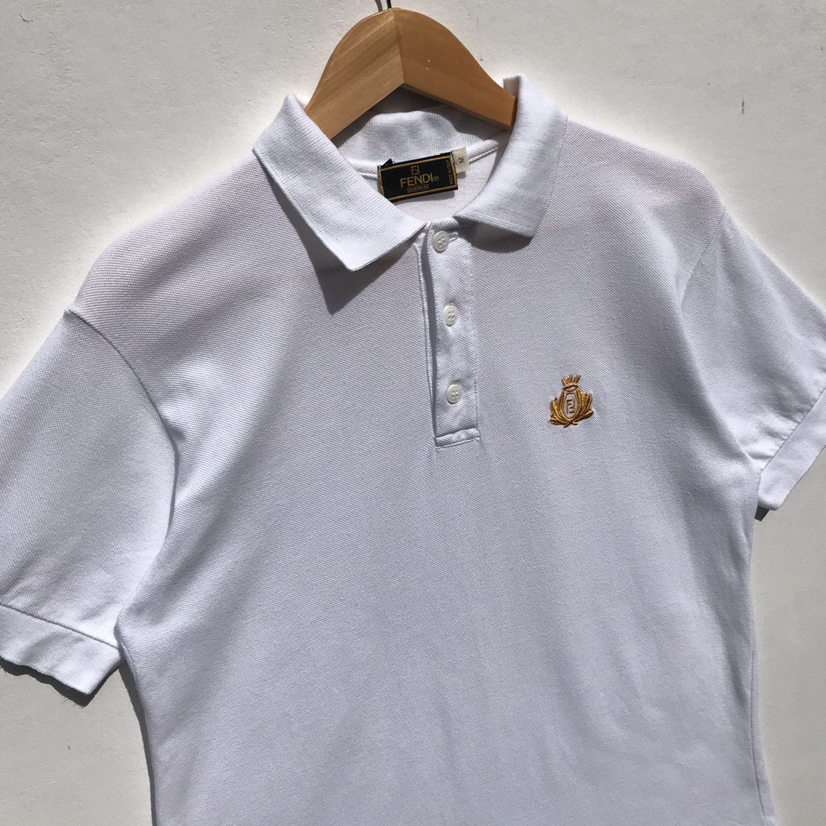 Fendi Vintage Fendi Polos Tee Embroidery Small Logo Fendi Luxury Size US S / EU 44-46 / 1 - 4 Thumbnail