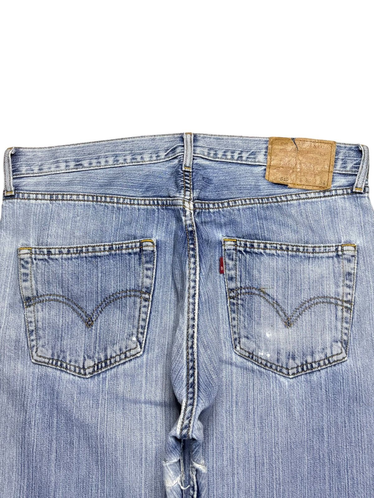 Levi's × Levi's Vintage Clothing Vintage 90s Levis 512 Blue Wash Distressed Baggy Jeans Size US 35 - 8 Thumbnail