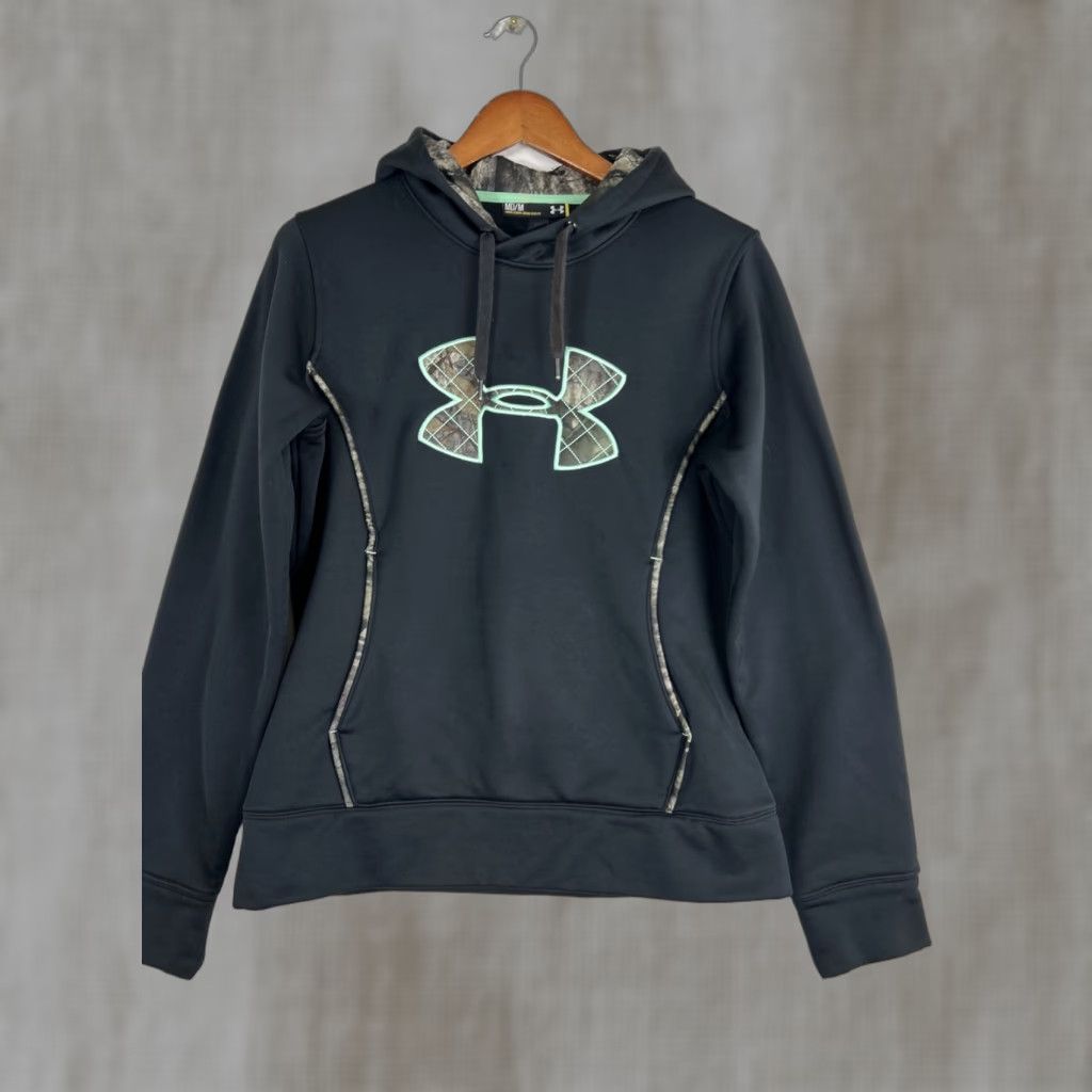 Under Armour Under armour Hoodie Women’s Medium Black Pullover Camouflage Emblem Camouflage Hood Liner Size M / US 6-8 / IT 42-44 - 1 Thumbnail