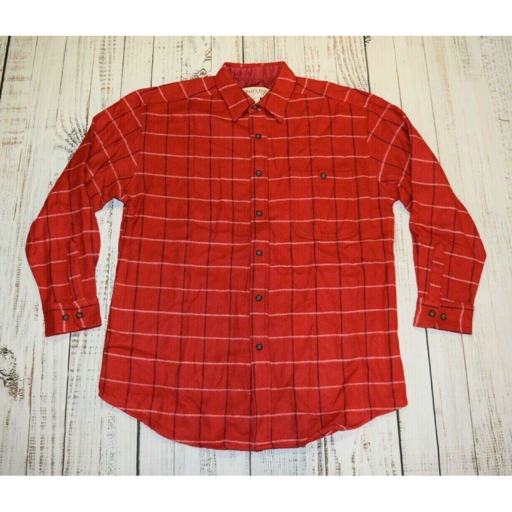 Rails VINTAGE Trail's End Flannel Button Up Shirt Red Plaid Mens L Acrylic Soft 80s 90s Size US L / EU 52-54 / 3 - 1 Thumbnail