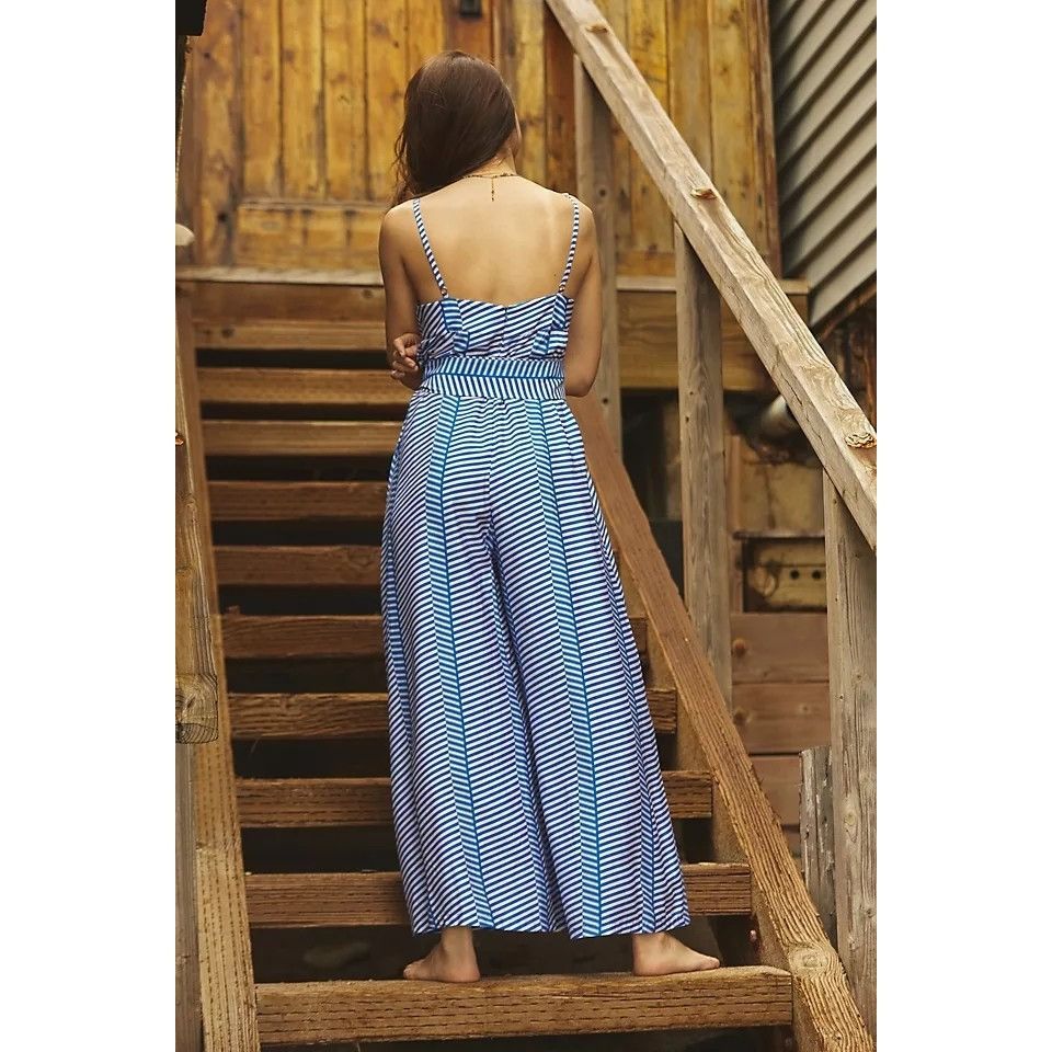 Anthropologie JETS Zigzag Geo V-Neck Jumpsuit Size 27" / US 4 / IT 40 - 2 Thumbnail