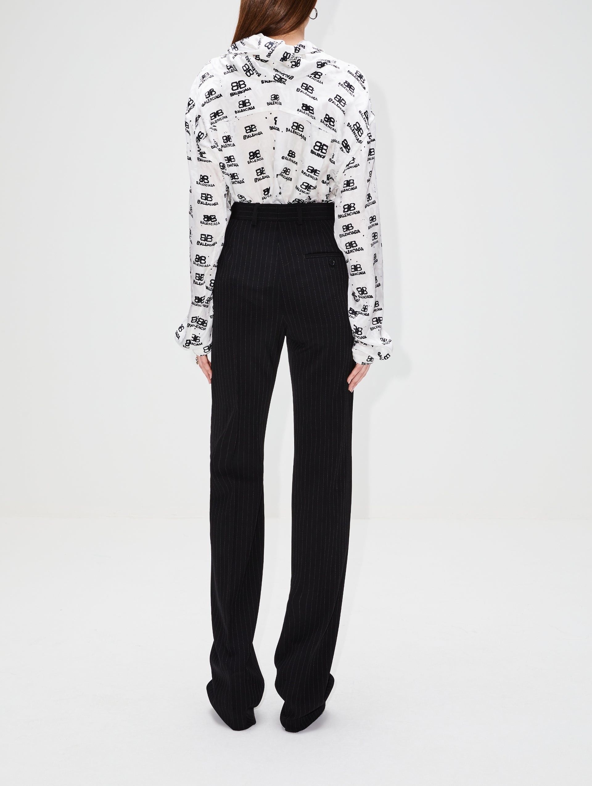 Balenciaga o1y0625 Pinstriped Casual Pant in Black Size 28" / US 6 / IT 42 - 3 Thumbnail