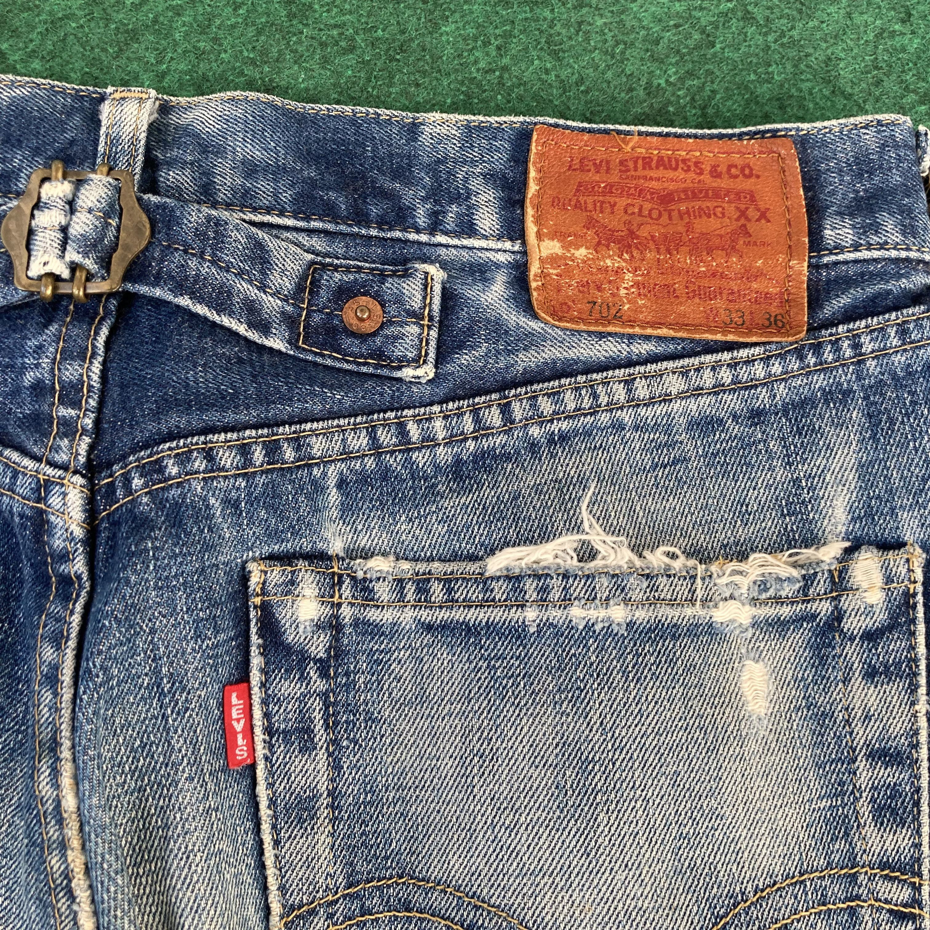 Levi's Vtg Levis 702 Big E Short Pants Redline Selvedge Jorts Jeans Size US 31 - 18 Thumbnail