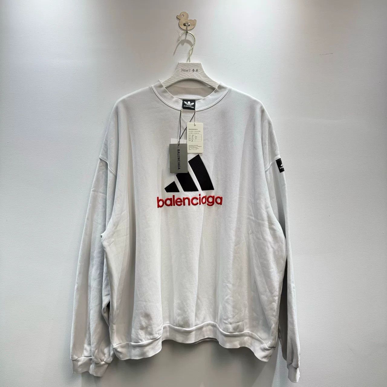 Balenciaga Balenciaga x adidas Logo Long Sleeve Sweatshirt - dmc