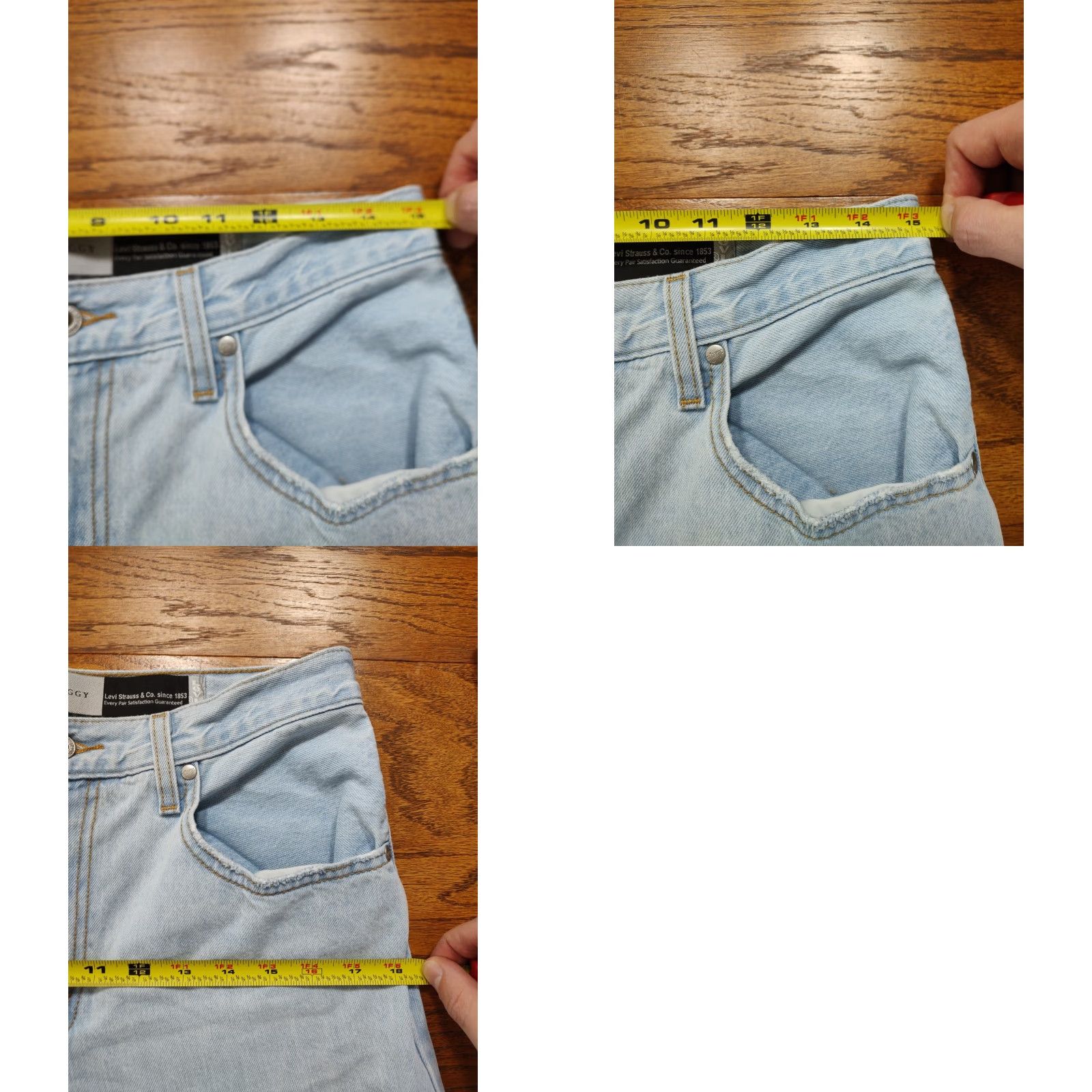 Denime Levis Jeans SilverTab 94 Baggy Blue Denim Light Distressed Womens 28 X 31 Inseam Size 28" / US 6 / IT 42 - 10 Thumbnail
