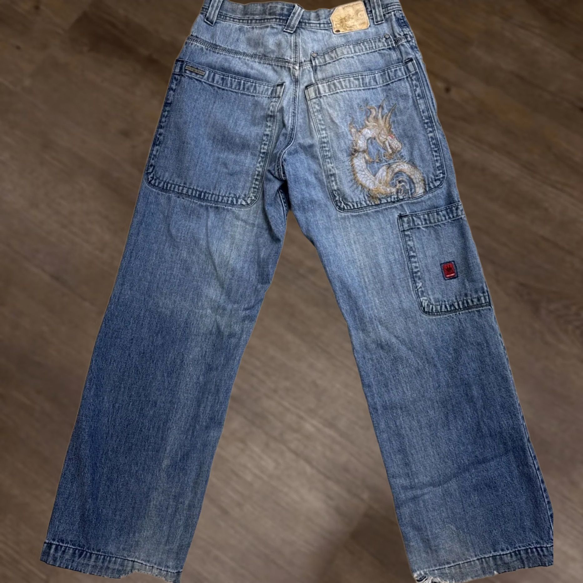 JNCO Rare 90s Dragon 8-ball JNCO Jeans | Grailed