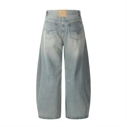 Japanese Brand × Jean Men's street loose washed simple versatile scimitar jeans Size US 32 / EU 48 - 3 Thumbnail