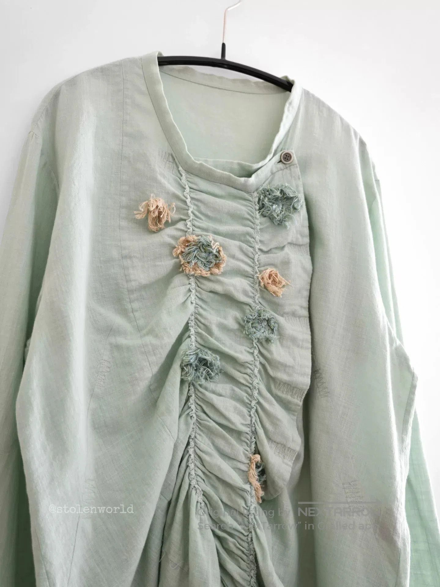 Issey Miyake Issey Miyake Haat Mint Green Blouse. Size M / US 6-8 / IT 42-44 - 4 Thumbnail