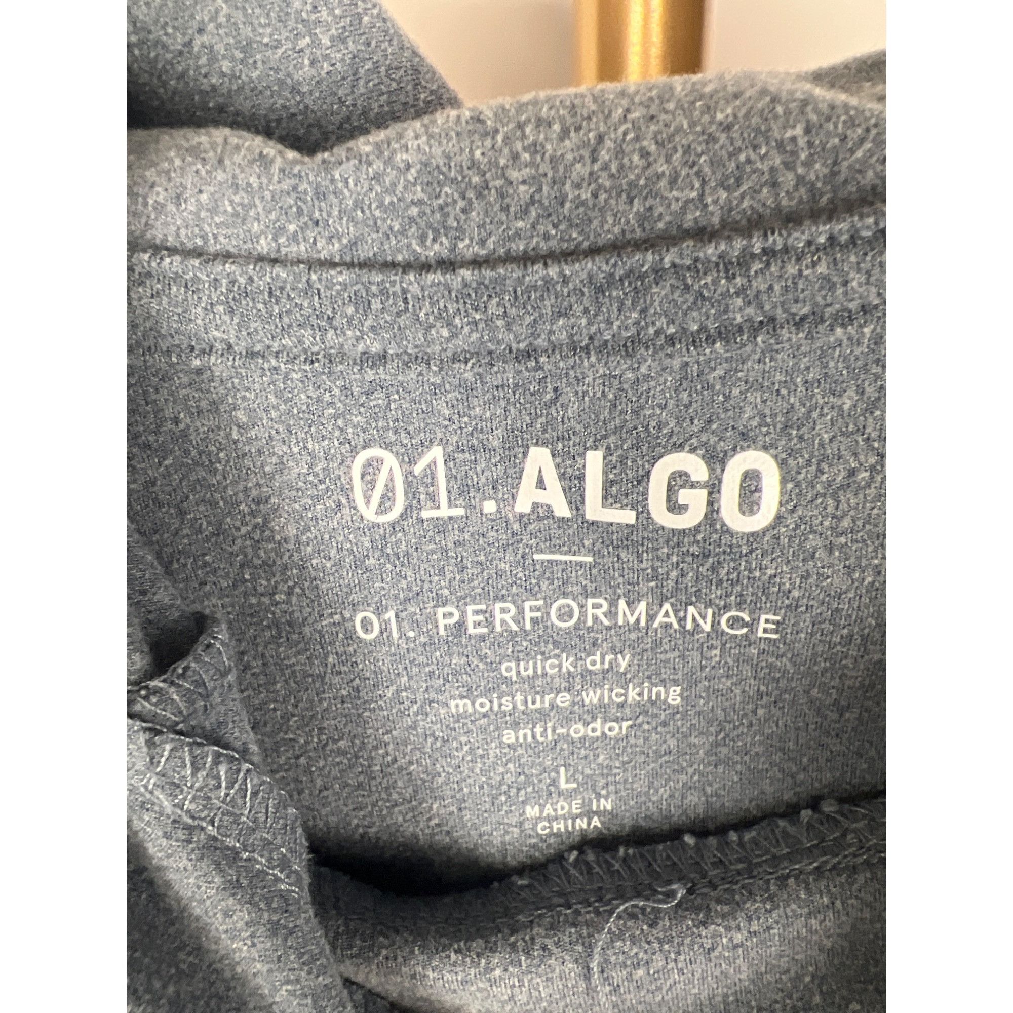 Other 01.Algo Mens Performance Hoodie L Blue Quick-Dry Moisture-Wi Size US L / EU 52-54 / 3 - 3 Thumbnail