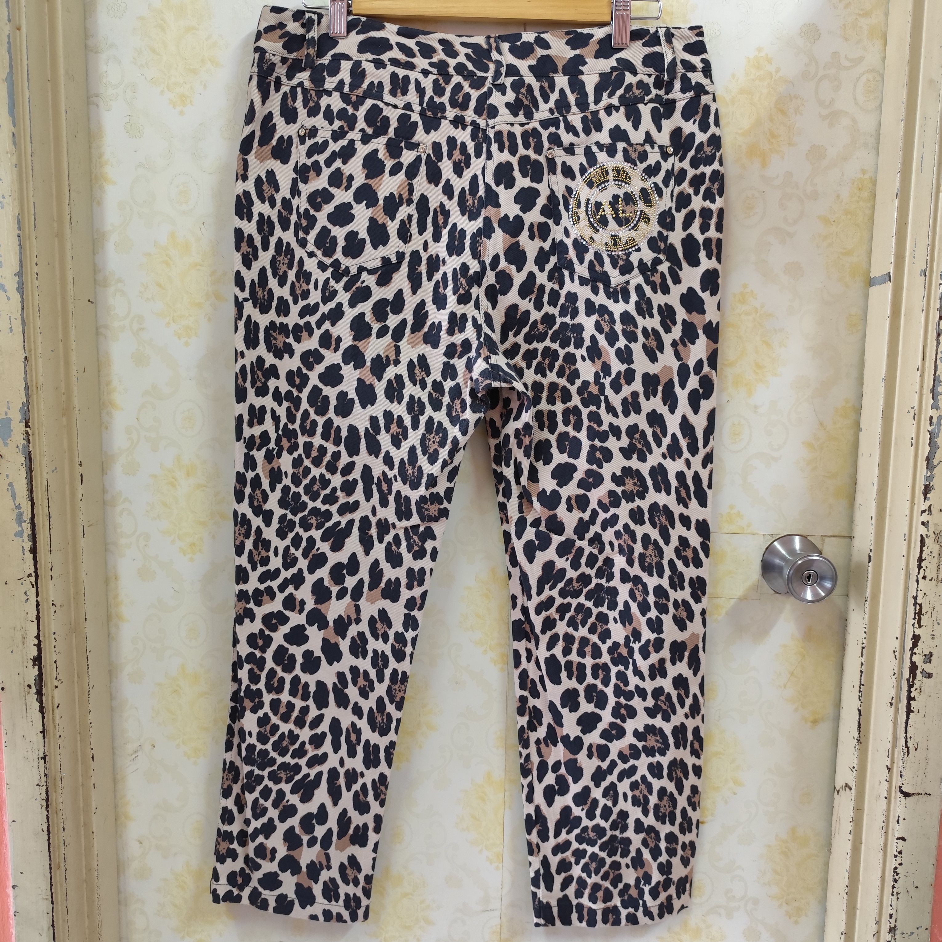 Designer 🇮🇹LEOPARD PRINT PANT BY ATOS LOMBARDINI MADE IN ITALY Size 36" / US 14 / IT 50 - 10 Thumbnail