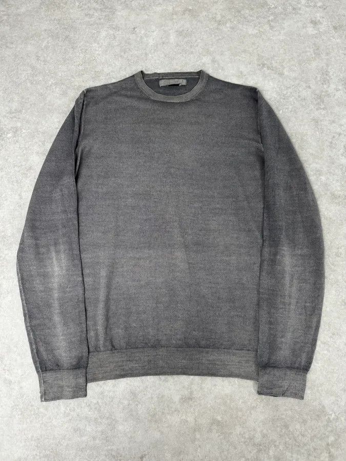 Prada AW2009 Prada Luna Rossa Grey Gradient Classic Sweater Size US M / EU 48-50 / 2 - 1 Thumbnail