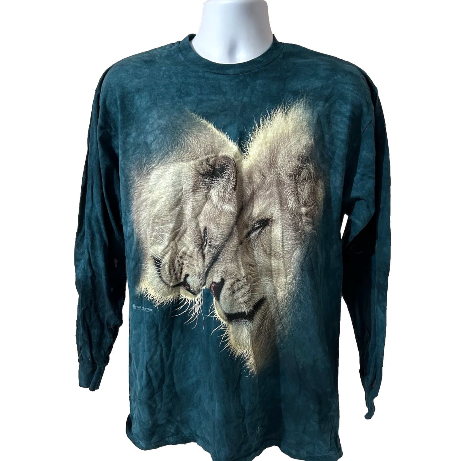 The Mountain The Mountain Lion Long Sleeve Shirt Men Large Green Tie Dye Lions Crew Neck Size US L / EU 52-54 / 3 - 2 Thumbnail
