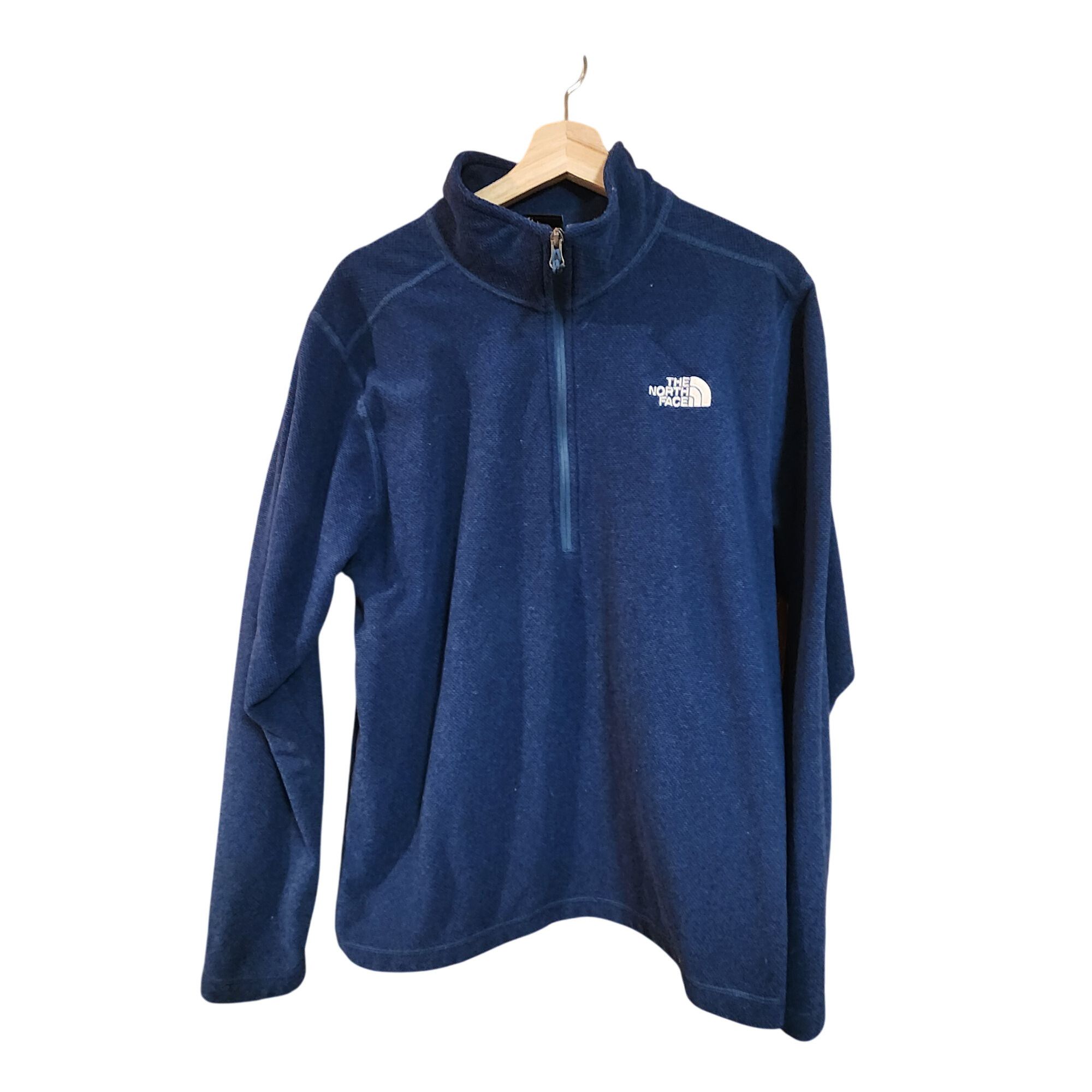The North Face The North Face Mens Navy Blue 1/4 Zip Fleece Jacket Size XL Size US XL / EU 56 / 4 - 1 Thumbnail