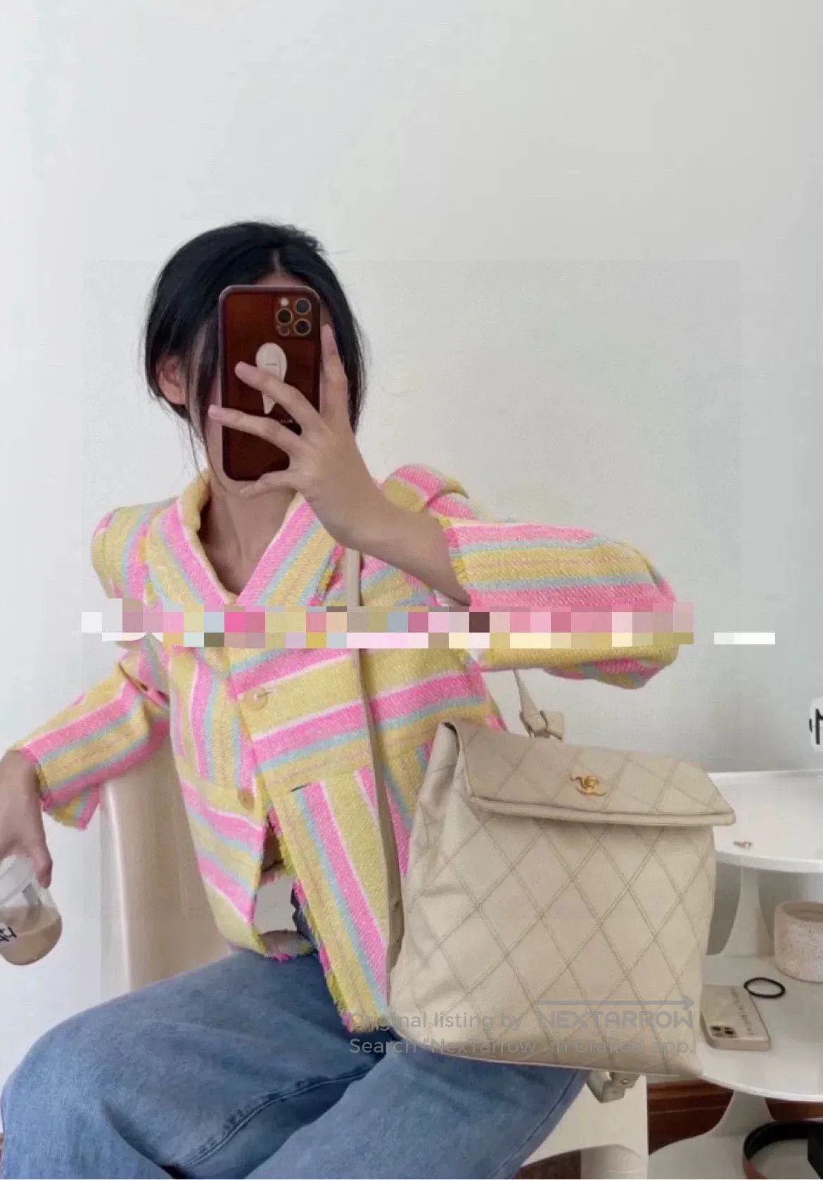 Chanel Chanel Yellow Striped Jacket. Size US S / EU 44-46 / 1 - 7 Thumbnail