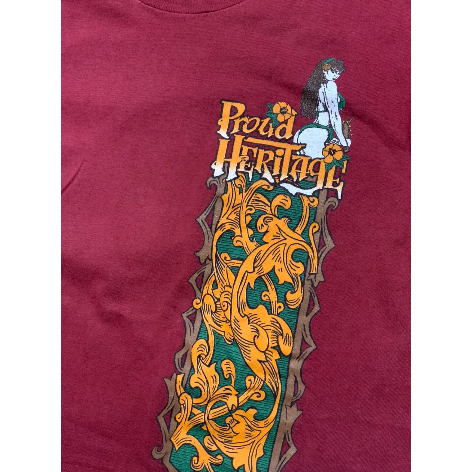 Hanes VINTAGE 90s Proud Heritage Hawaiian Pride Kapai Shattered Hawaii T-Shirt Sz. M Size US M / EU 48-50 / 2 - 6 Thumbnail