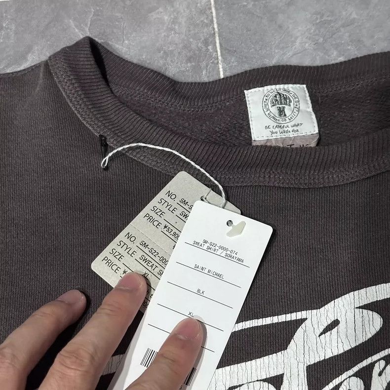 Saint Michael Saint MichaelWashed Black Co-Branded sweatshirt 2505-Nextar Size US XL / EU 56 / 4 - 3 Thumbnail