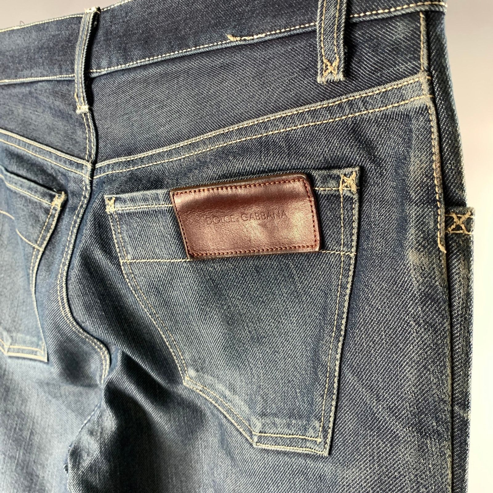 Dolce & Gabbana DOLCE & GABBANA Size 30 Navy Indigo Denim Slim Jeans Size US 30 / EU 46 - 2 Thumbnail