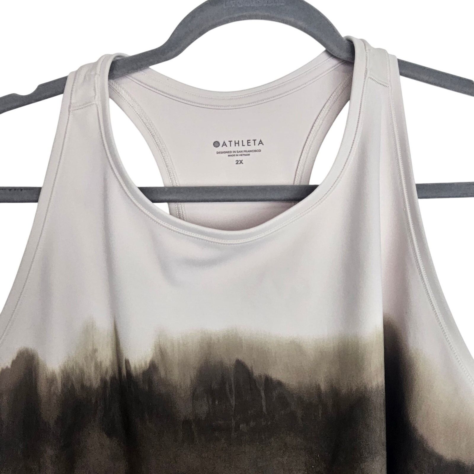 Athleta Athleta Shanti Crop Tank Watercolor Stripe Mortar Mushroom Size XXL / US 16-18 / IT 52-54 - 3 Thumbnail
