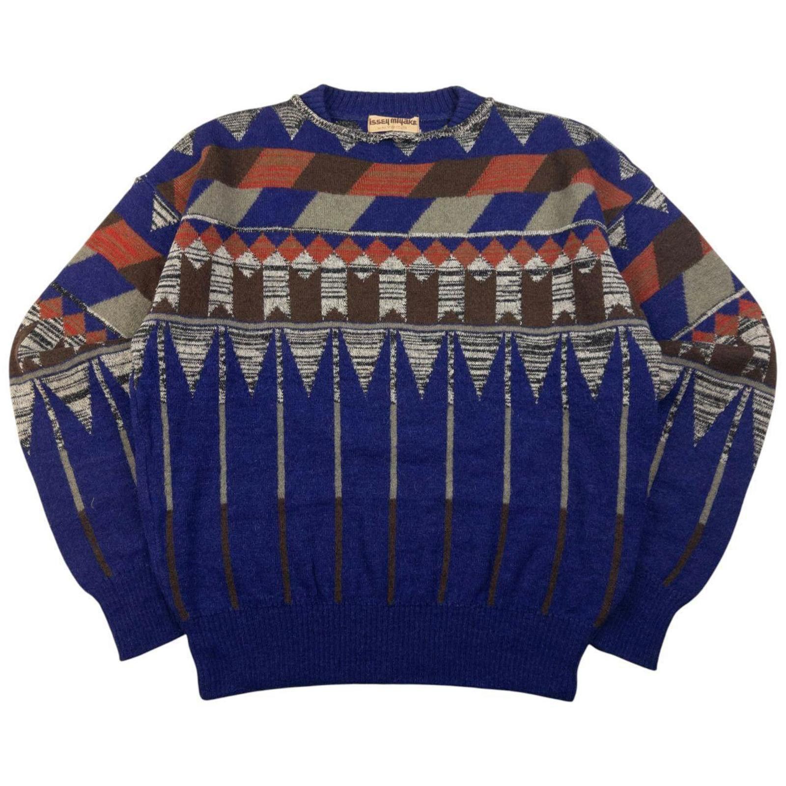 Issey Miyake Vintage Issey Miyake Geometric Wool Jumper Size S Size US S / EU 44-46 / 1 - 1 Thumbnail