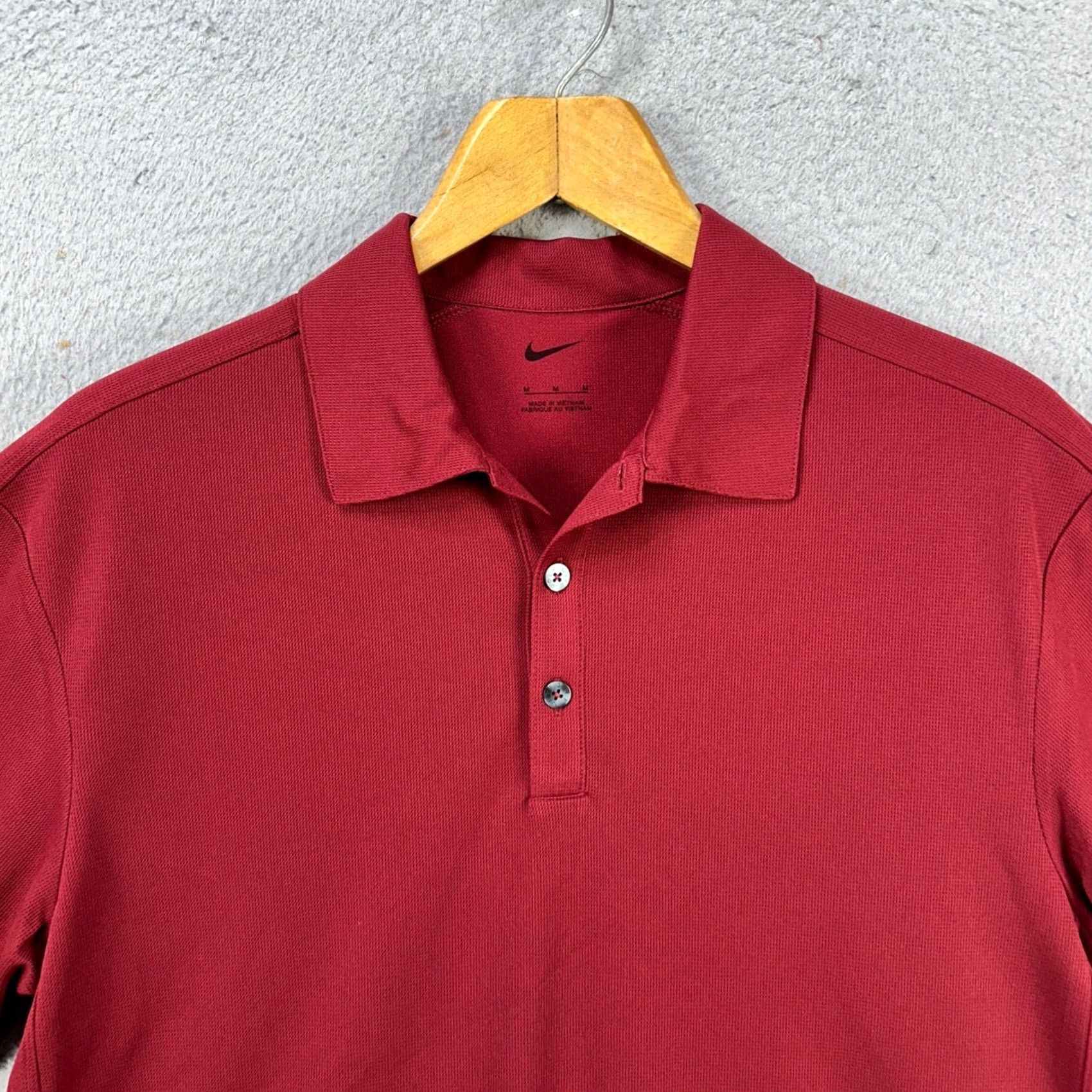 Nike Nike Golf Polo Shirt Mens Medium Maroon Swoosh Short Sleeve New Size US M / EU 48-50 / 2 - 6 Thumbnail