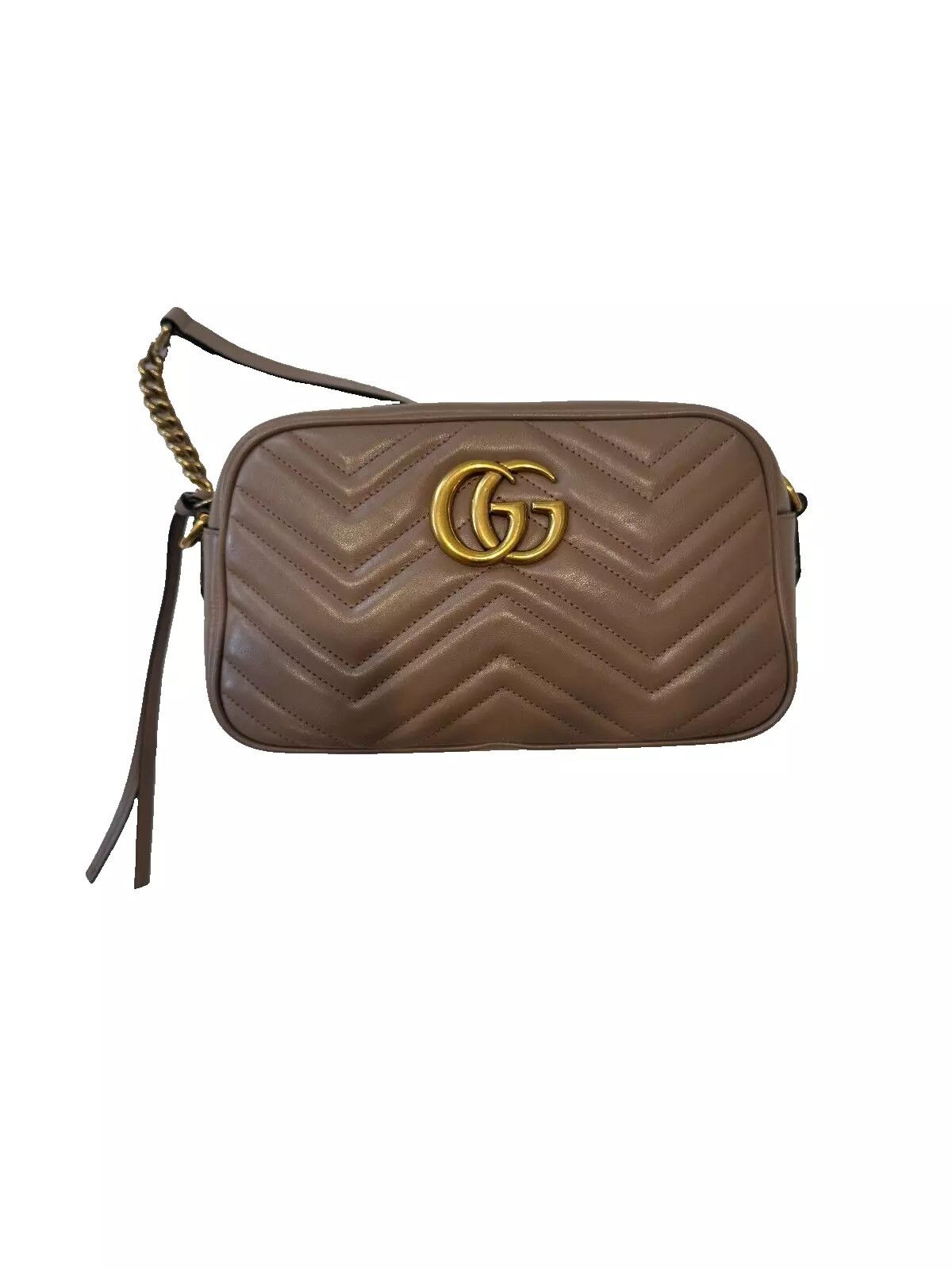 Gucci Gucci GG Marmont Shoulder Bag Small Dusty Pink Leather Size ONE SIZE - 1 Thumbnail