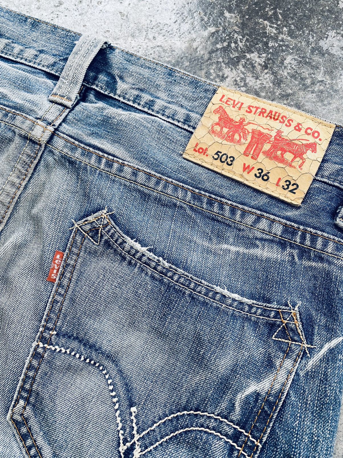 Levi's Vintage Clothing Vintage Rare Levis Flared Distressed Denim Pants Size US 36 / EU 52 - 7 Thumbnail