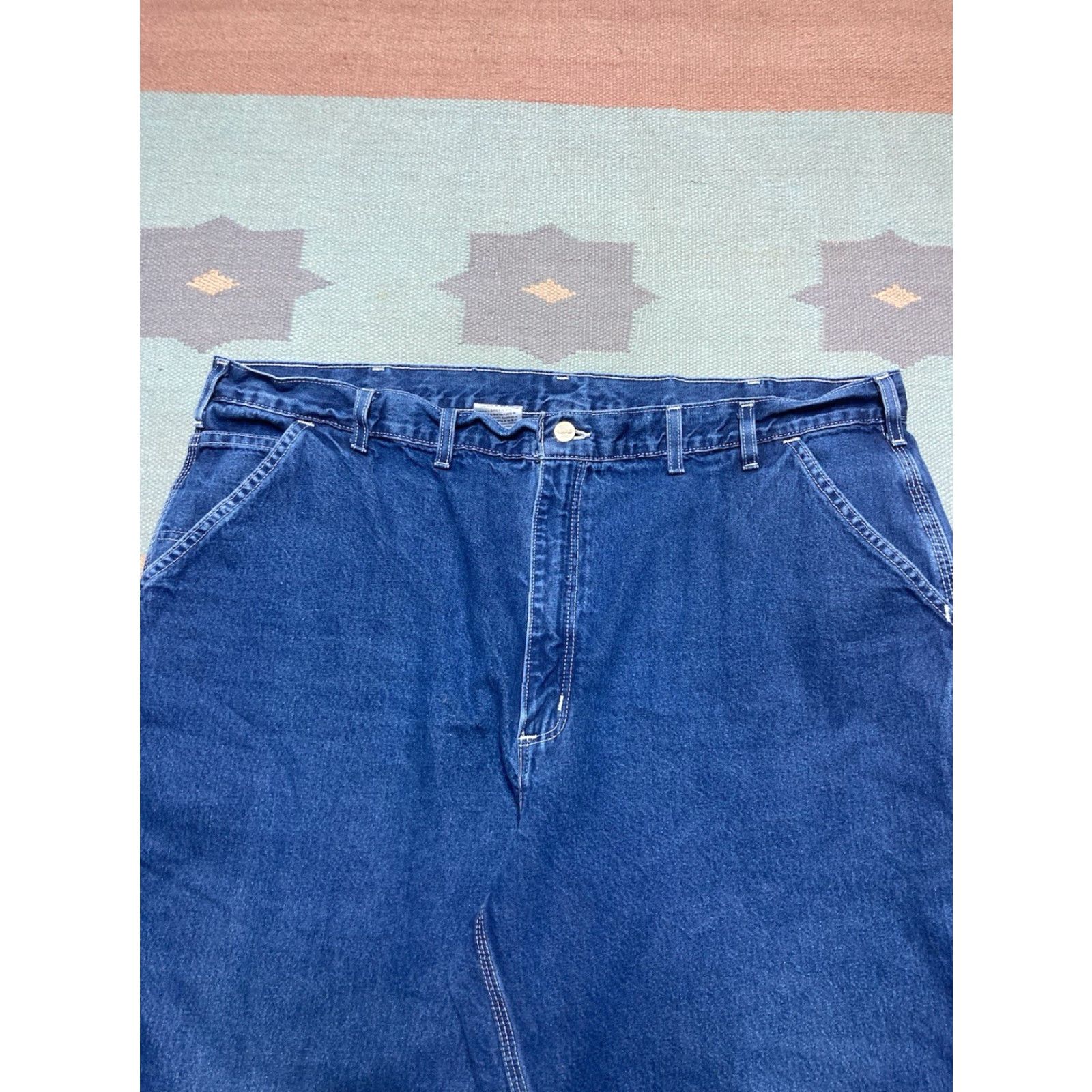 Carhartt VINTAGE Carhartt denim carpenter jeans B13 DST straight dungarees workwear 42x30 Size US 42 / EU 58 - 5 Thumbnail
