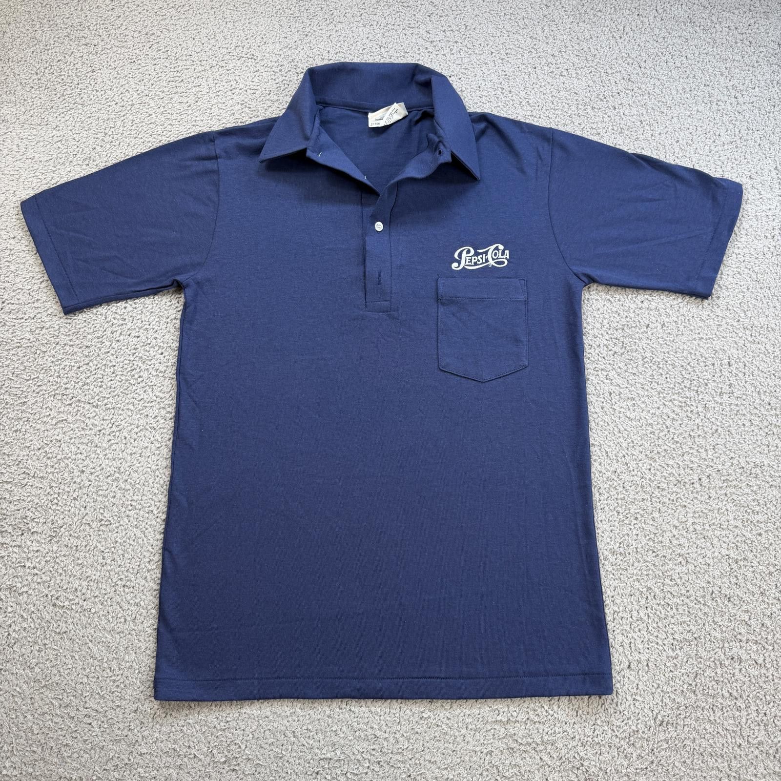 Other Vintage 90s Pepsi Cola Polo Shirt Made in USA Navy Workwear Size US M / EU 48-50 / 2 - 1 Thumbnail
