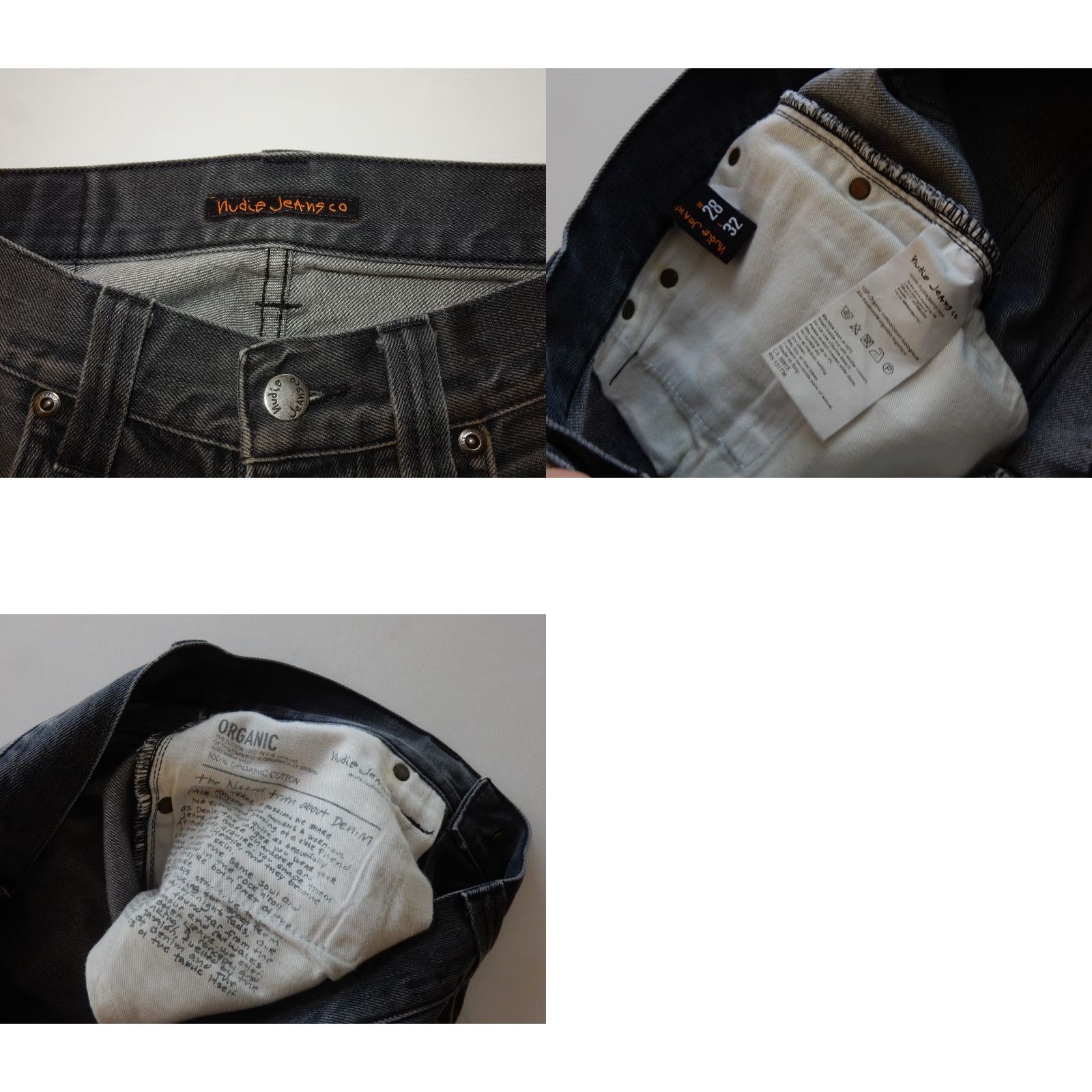 Nudie Jeans Nudie Jeans Co. Jeans Men Black Denim Straight 32 Inseam 28 Size 28x32 – Regular Size US 32 / EU 48 - 8 Thumbnail