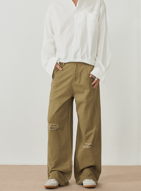 Japanese Brand American high street ripped patchwork loose baggy jeans Size US 32 / EU 48 - 2 Thumbnail
