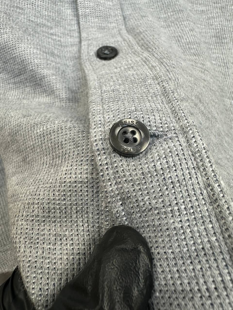 Reiss REISS Scott Jersey Overshirt Button Up Shirt Gray LS Size US L / EU 52-54 / 3 - 10 Thumbnail