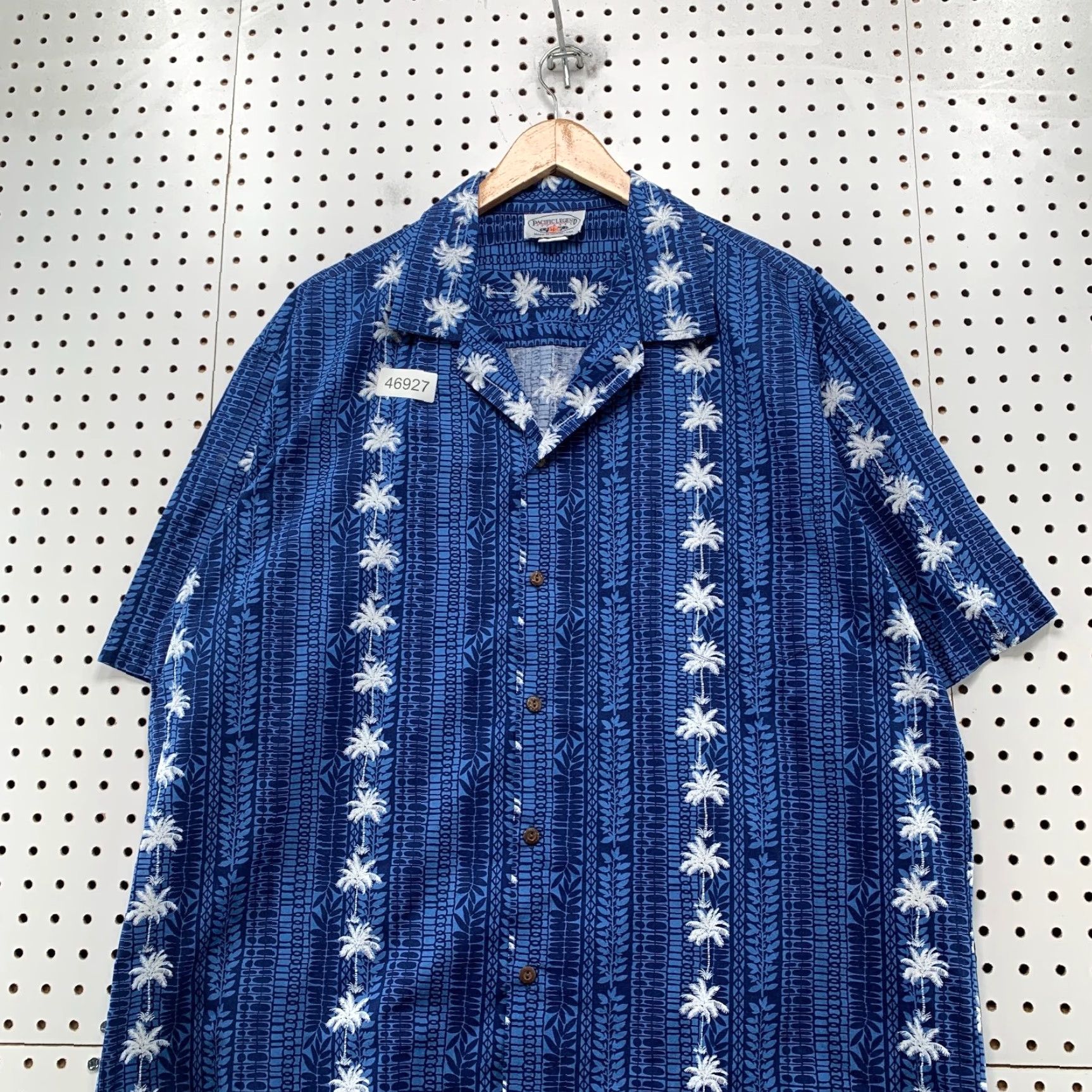 Vintage VINTAGE Pacific Button-Up Shirt Mens 2XL Blue 100% Cotton 80s Hawaiian Palm Floral Shirt Size US XXL / EU 58 / 5 - 5 Thumbnail
