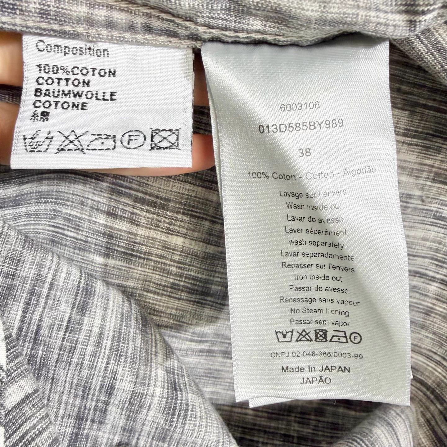 Dior DIOR Denim Shirt Jacket Gray 38 Oblique Size US XXS / EU 40 - 4 Thumbnail