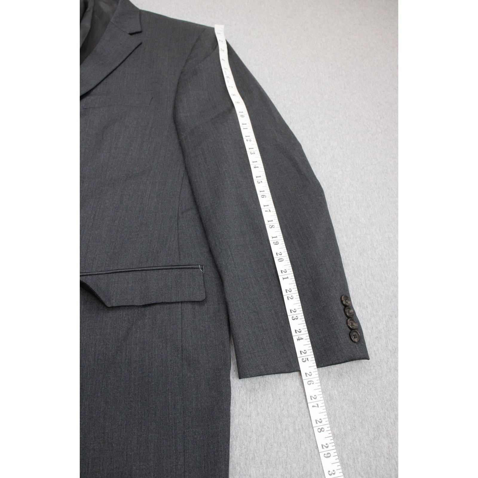 Lauren Ralph Lauren Lauren Ralph Lauren Blazer Mens Size 48L Gray Wool 2 Button Size 48L - 9 Thumbnail