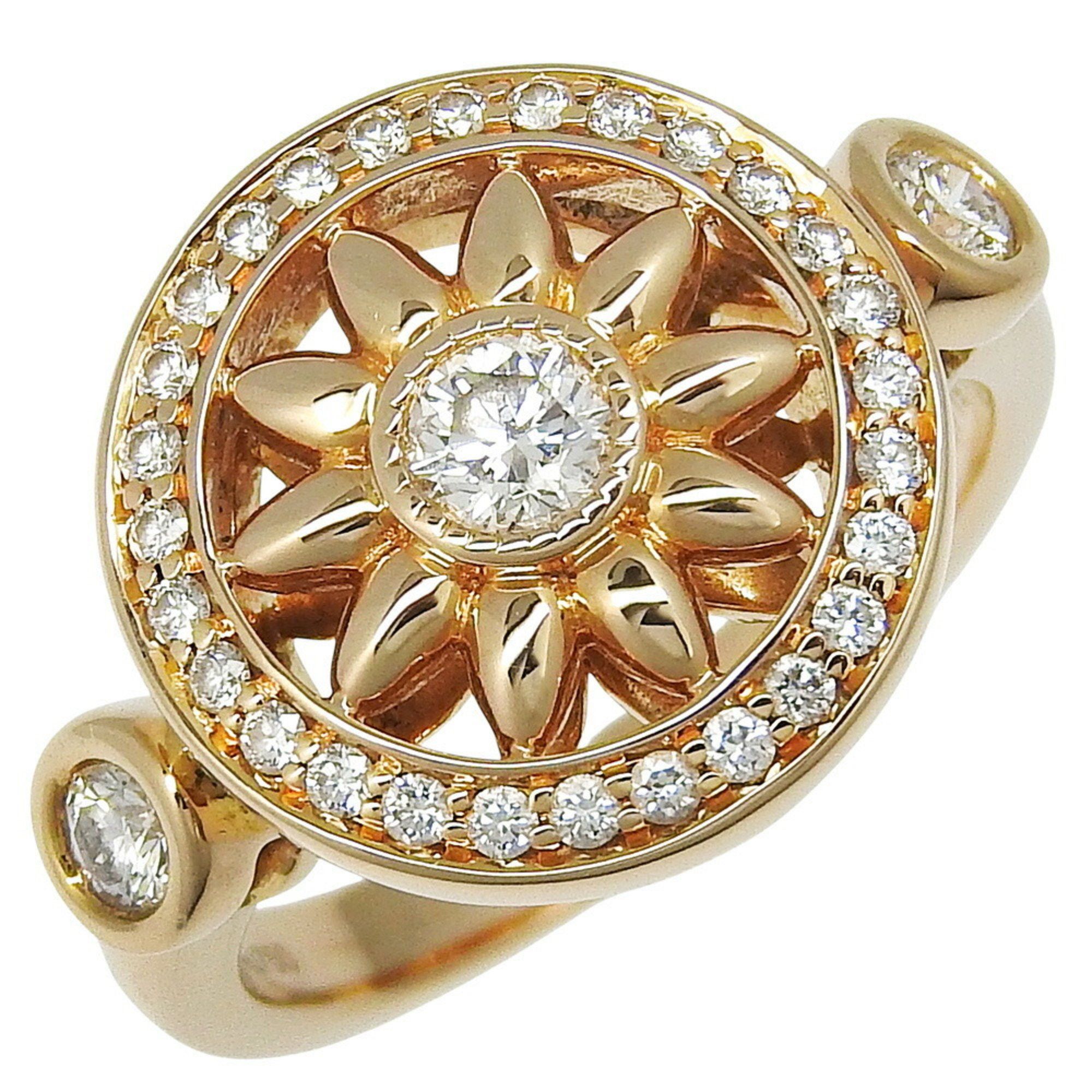 Harry Winston Harry Winston, Winston Gate, size 7.5, Rosette Circle Ring, FRDRRD1MWG, 18K Yellow Gold with Diamonds, approximately 6.7g, Women's Size ONE SIZE - 1 Thumbnail