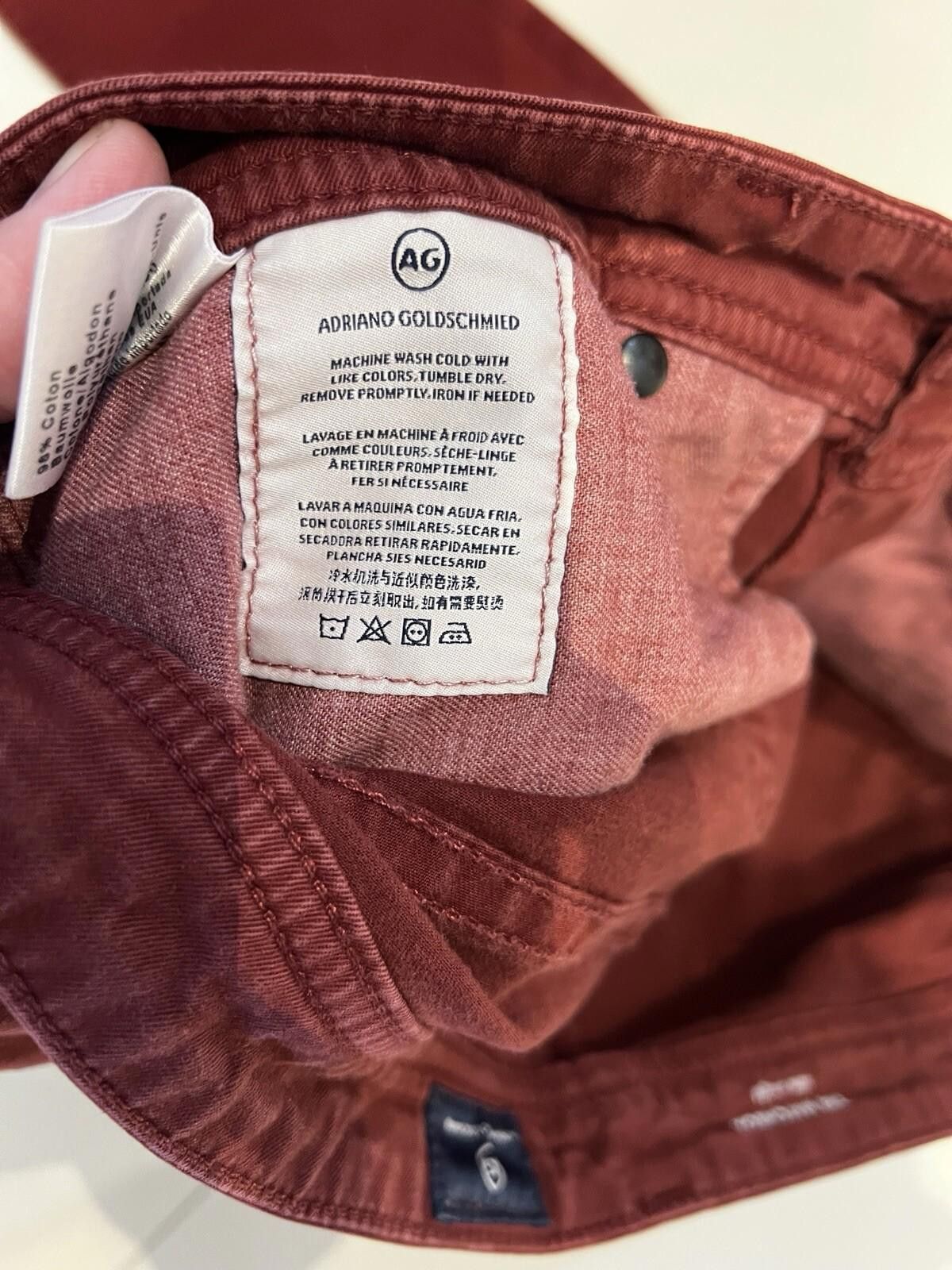 AG Adriano Goldschmied Adriano Goldschmied Jeans Men Red Graduate Tailored Leg 36 Size US 36 / EU 52 - 4 Thumbnail