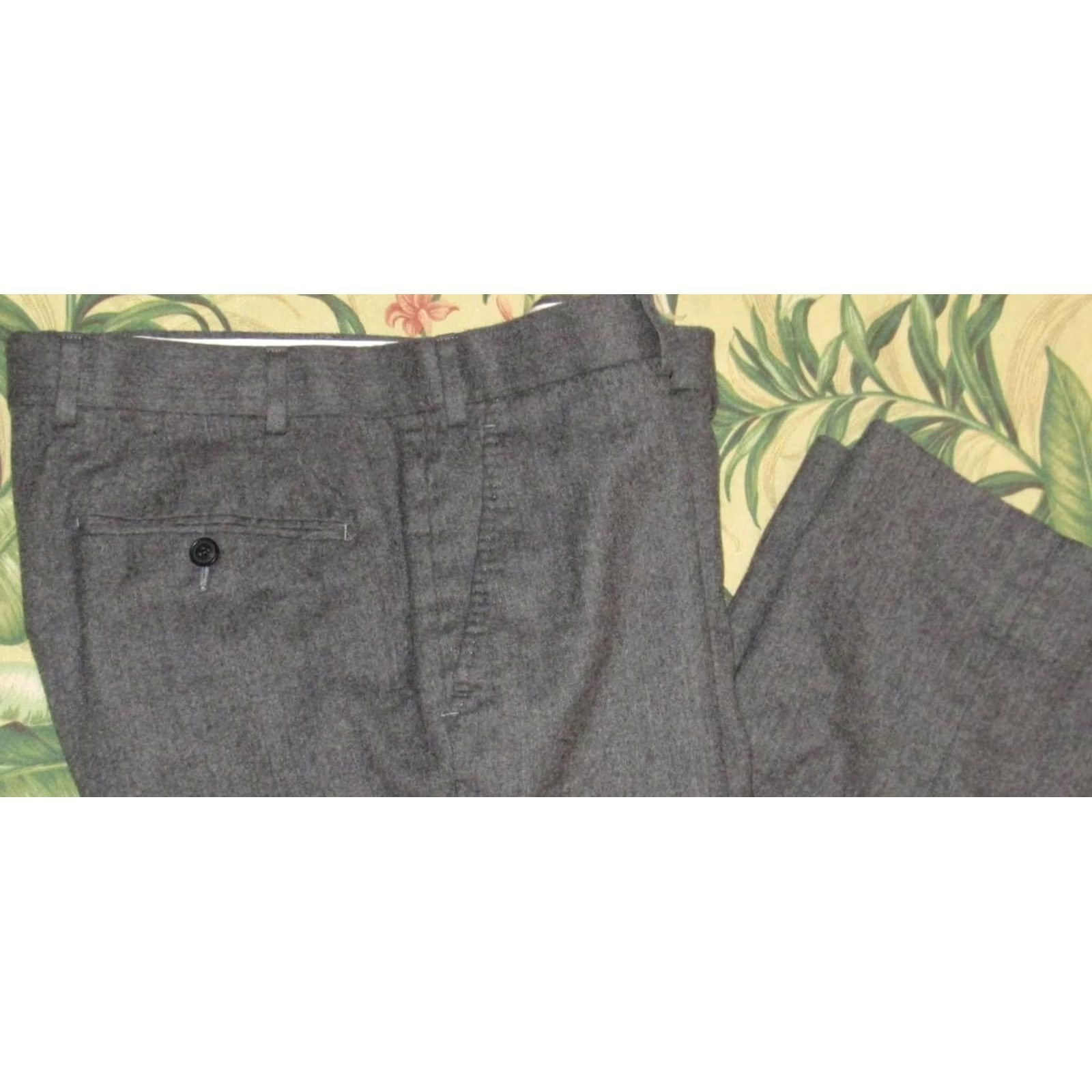 Suitsupply Suitsupply Milano Wool Grey Flannel Dress Pants 36 x 30 Dress Pants Mens 36 Grey Wool Flannel Inseam 30 Regular 36 Size 36R - 2 Thumbnail