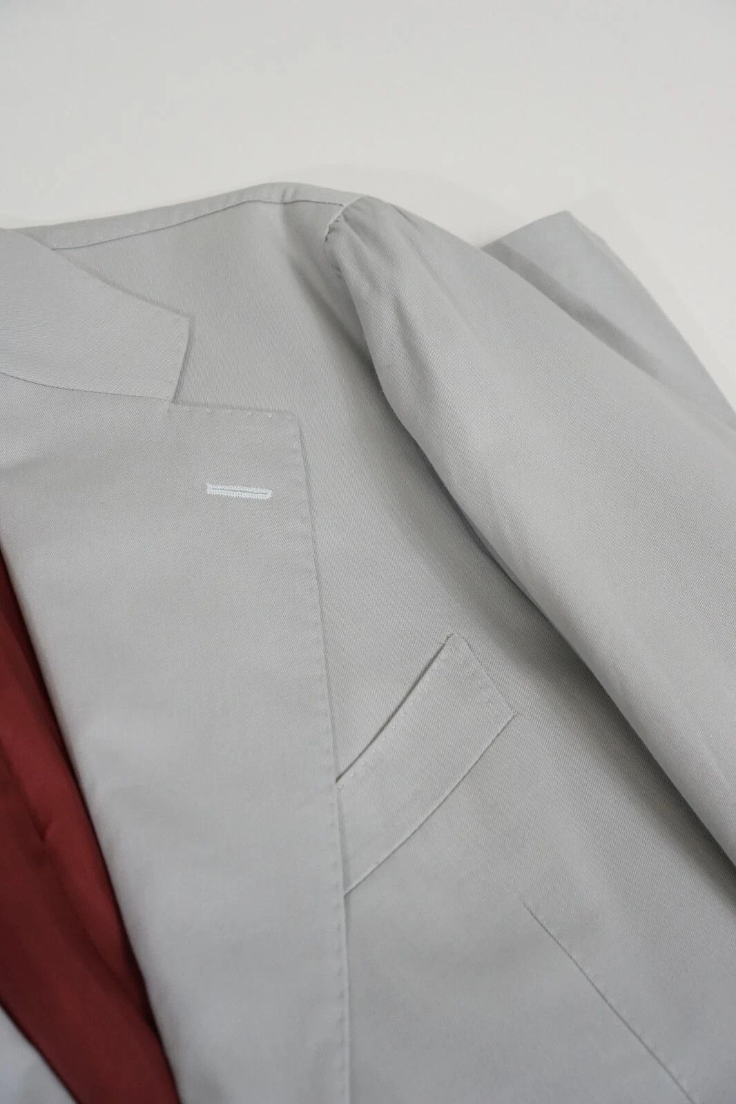 Suitsupply Men Suitsupply Blazer La Spalla Cotton & Cashmere Grey US44 Size 44R - 4 Thumbnail