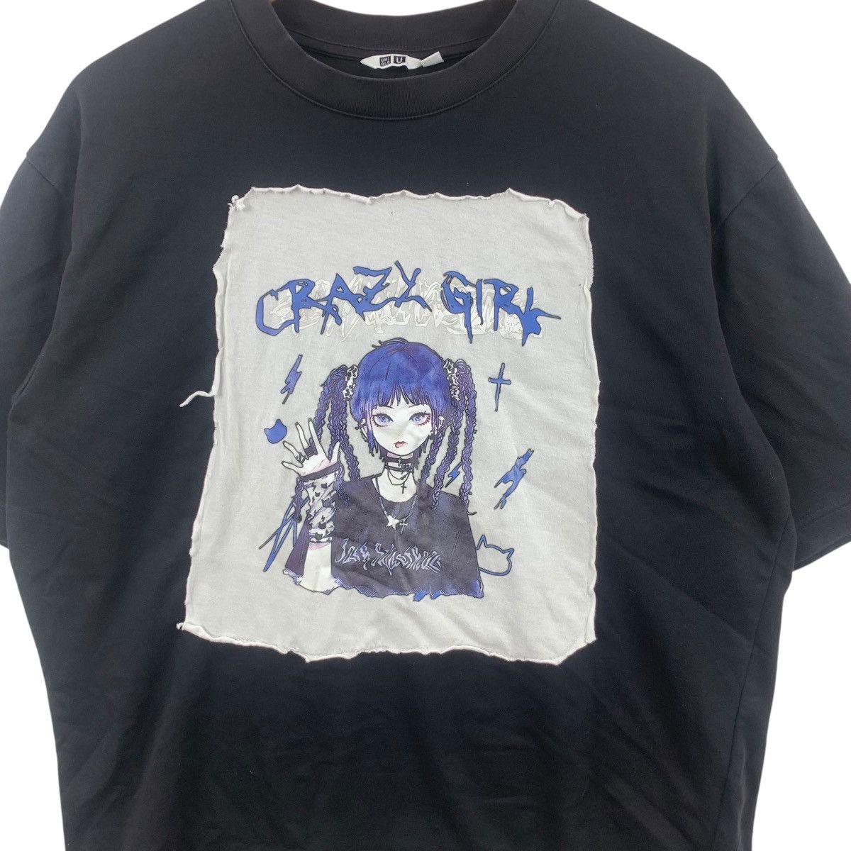 Uniqlo UNIQLO AIRISM ANIME Crazy Girl Manga Baggy Tee Shirt Top Size L / US 10 / IT 46 - 4 Thumbnail