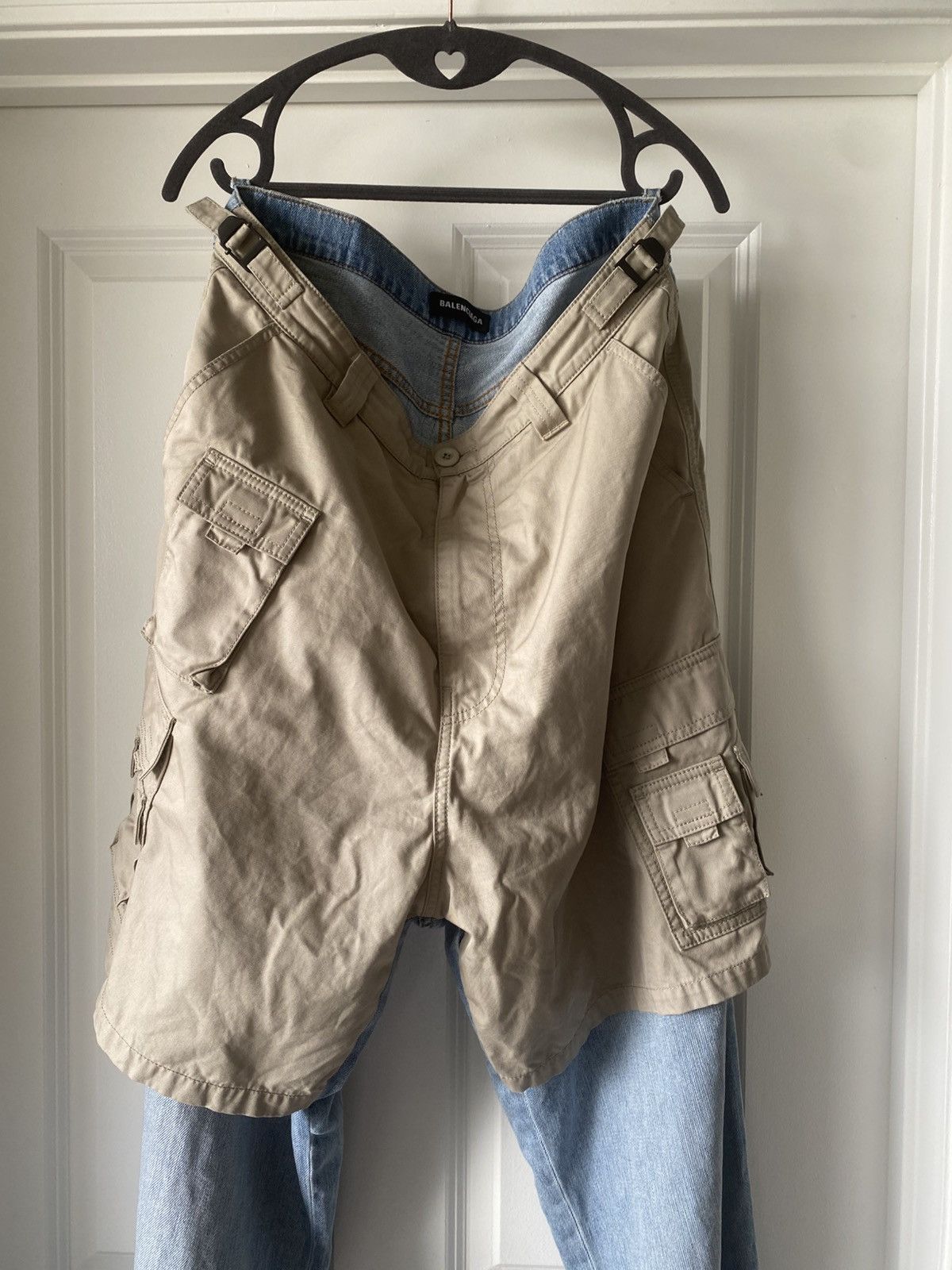 Balenciaga Balenciaga Hybrid Cargo Denim Pants Size US 34 / EU 50 - 5 Thumbnail