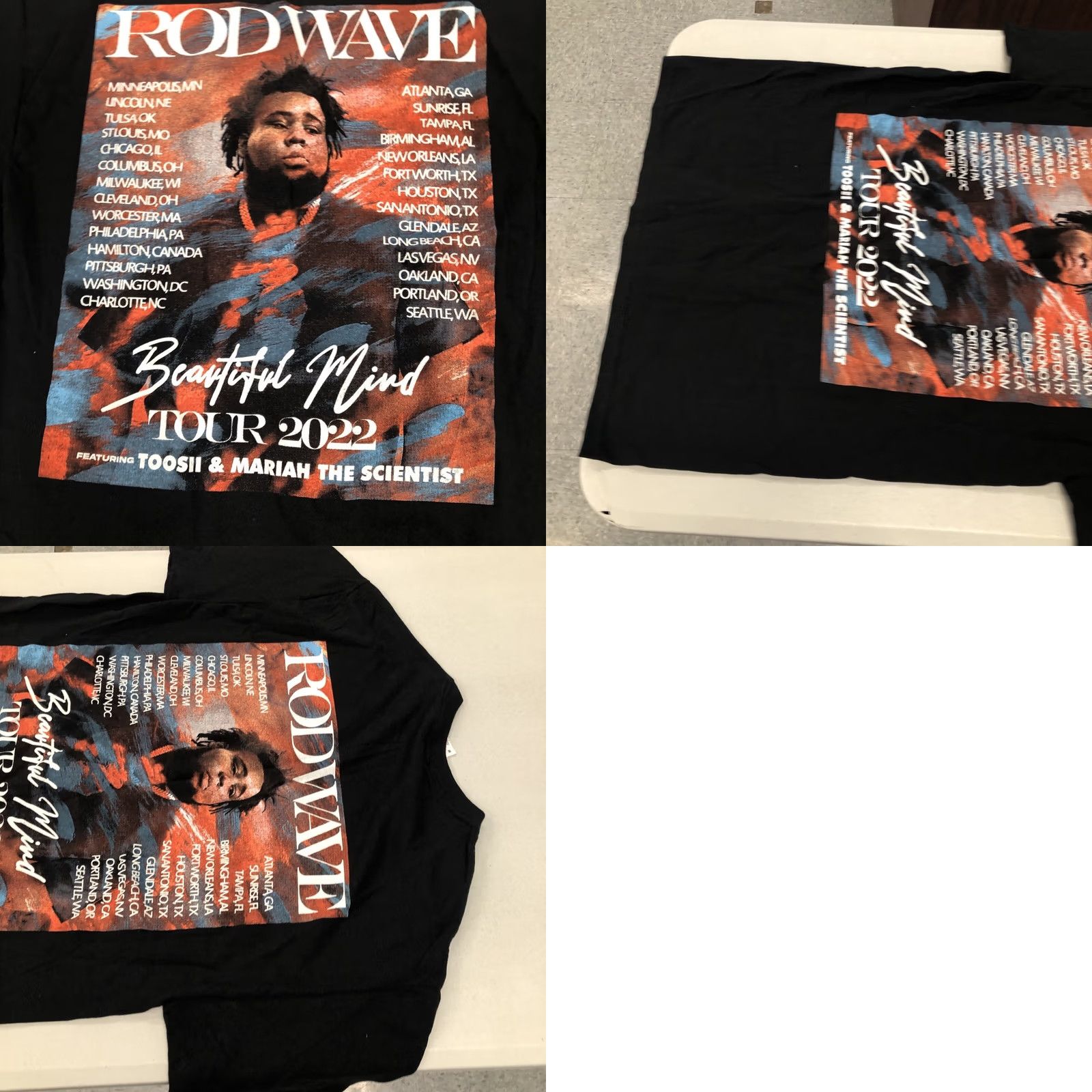 Fruit Of The Loom Rod Wave Beautiful Mind 2022 Tour Graphic T-shirt Medium Black Music Shirt Unisex Adults M Black Rod Wave 2022 Tour Graphic T-Shirt Size US M / EU 48-50 / 2 - 8 Thumbnail