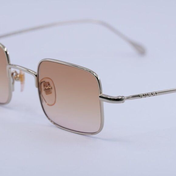 Gucci Gucci GG1813S 004 Sunglasses Gold Rectangle Frame Size ONE SIZE - 4 Thumbnail