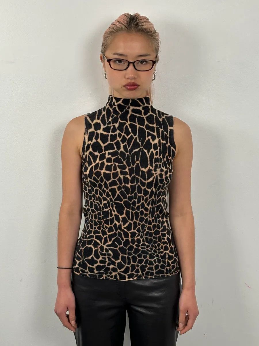 Roberto Cavalli FW2000 Roberto Cavalli Seisma Guava Black Wool Top Size S / US 4 / IT 40 - 2 Thumbnail