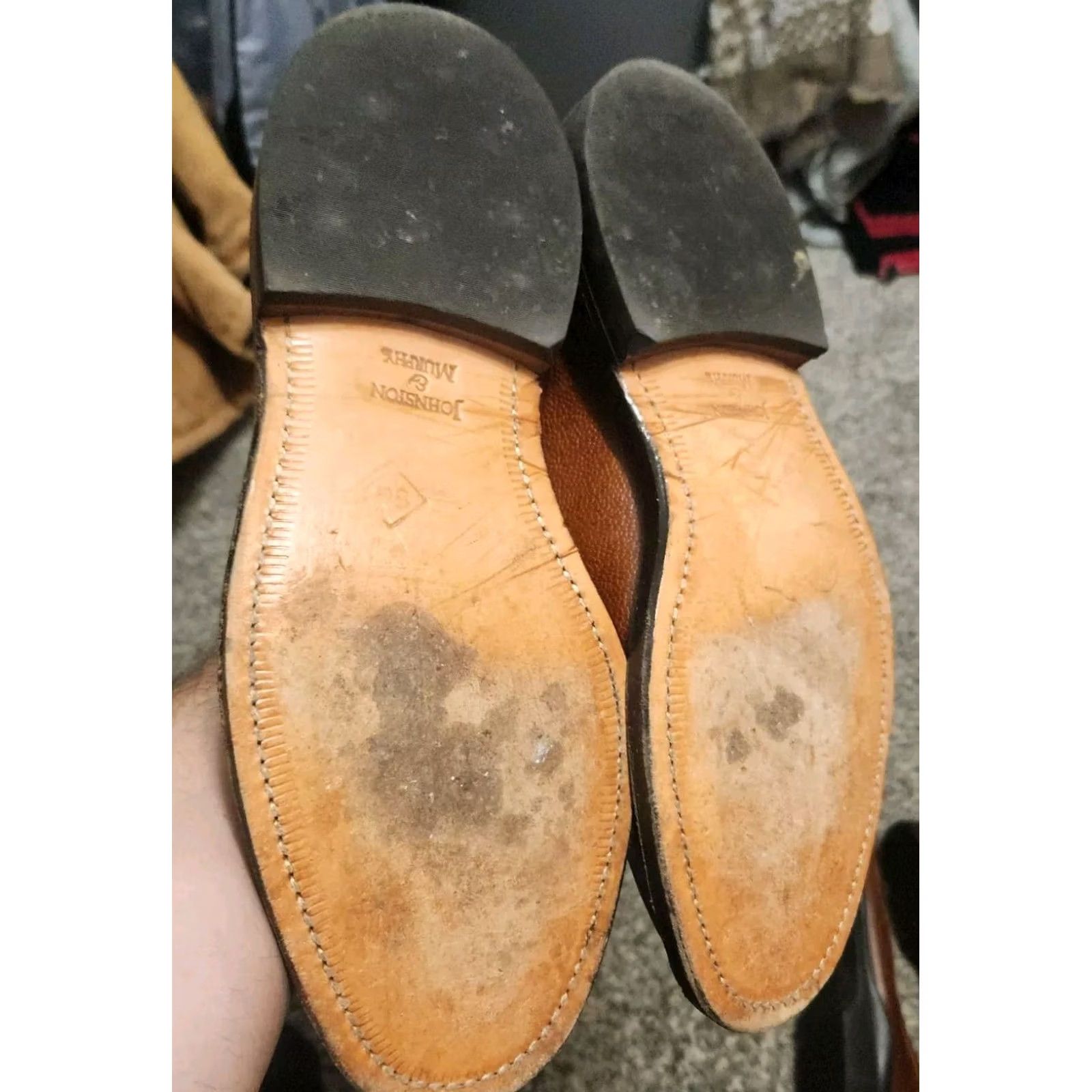 Johnston & Murphy VINTAGE Johnston & Murphy Aristocraft Ski Penny Loafers Dress Shoe Men 9.5 Burgundy Brown Leather Slip On E/C Penny Model Size US 10 / EU 43 - 3 Thumbnail