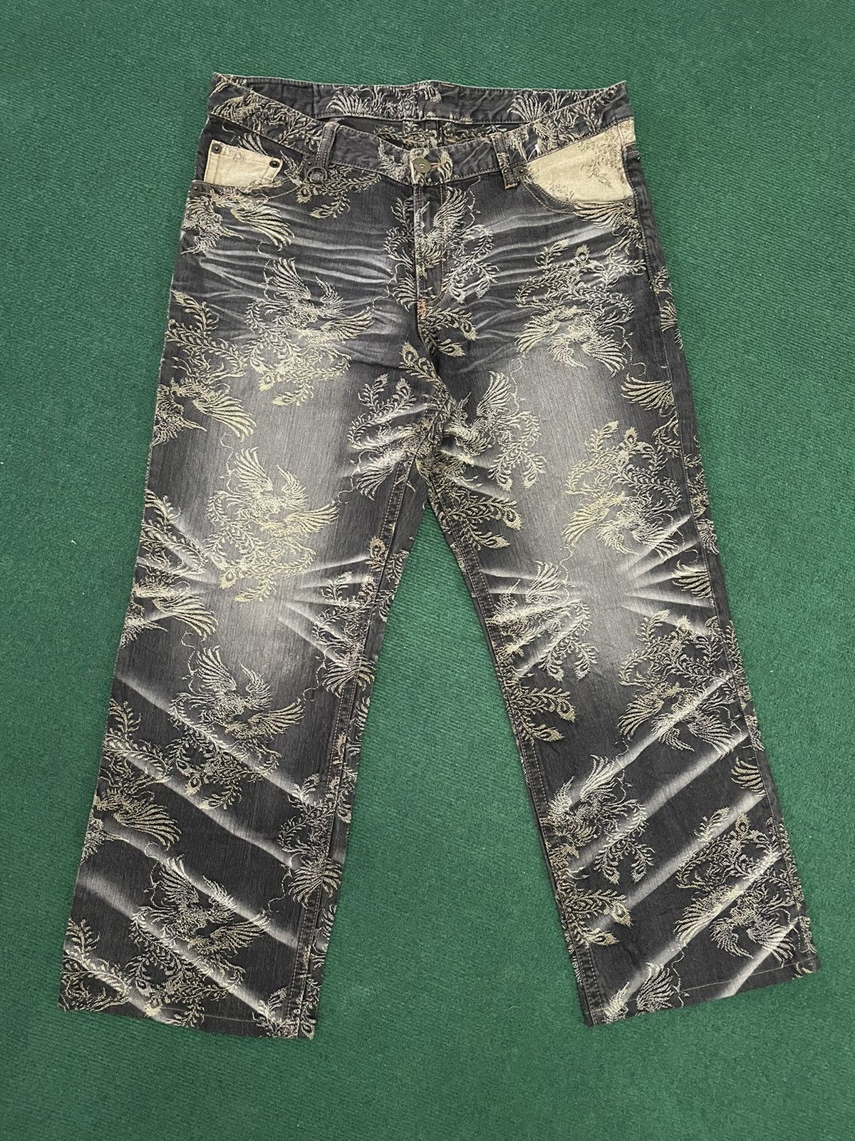 Japanese Brand Very Rare Sukajan Full Print Jeans Size US 40 / EU 56 - 1 Thumbnail