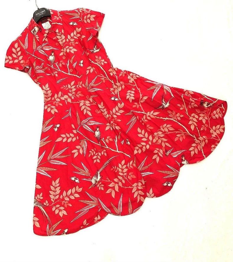 Kenzo Kenzo French vintage red floral dress, rare vintage Size XS / US 0-2 / IT 36-38 - 1 Thumbnail
